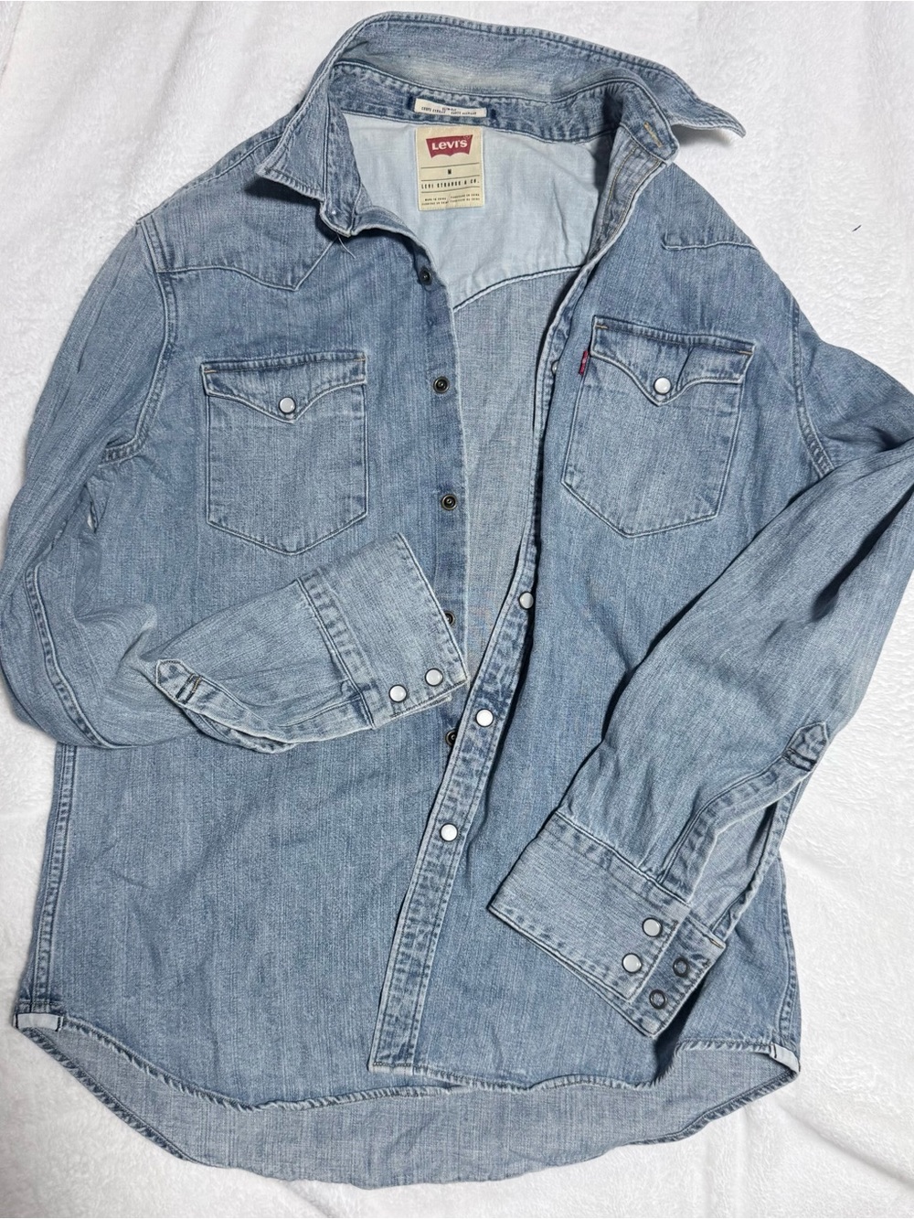 Levi's Light Blue Denim Western Shirt Jacket